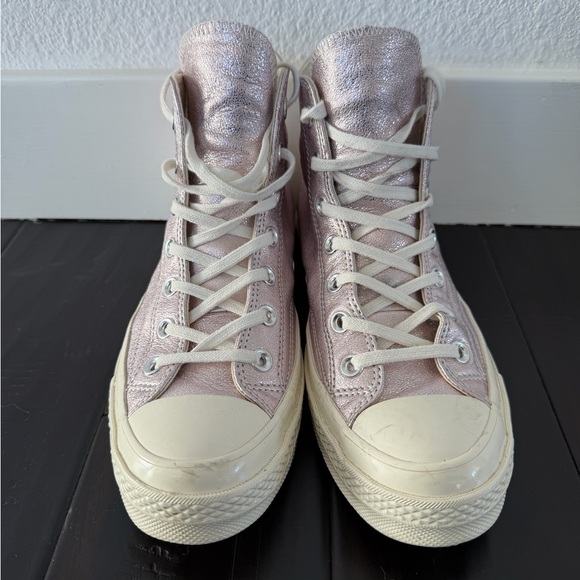 Converse Metallic Pink High-Tops - Picture 2 of 6